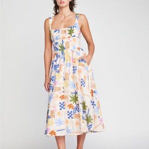 Self Contrast Shea Midi Sundress